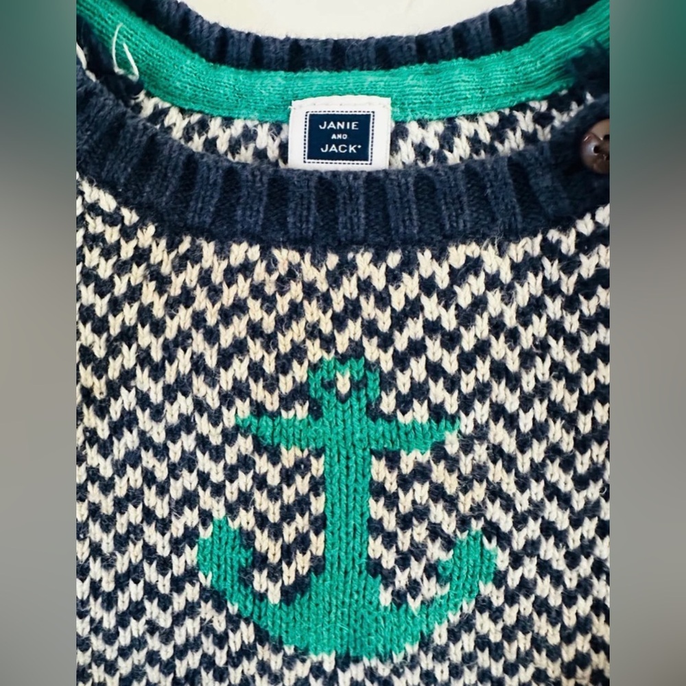Janie and Jack Little Boy Sailor Nautical Knit Sweater size 18-24 mns - Picture 6 of 6